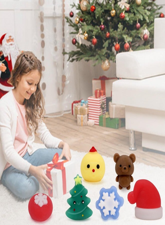 IUULOB 50 PCS Christmas Mochi Squishy Toys, Squishies Stress Relief Toys Christmas Party Favors, Mini Cute Christmas Stocking Stuffer Christmas Decor Gift for Kids Adults - Image 5
